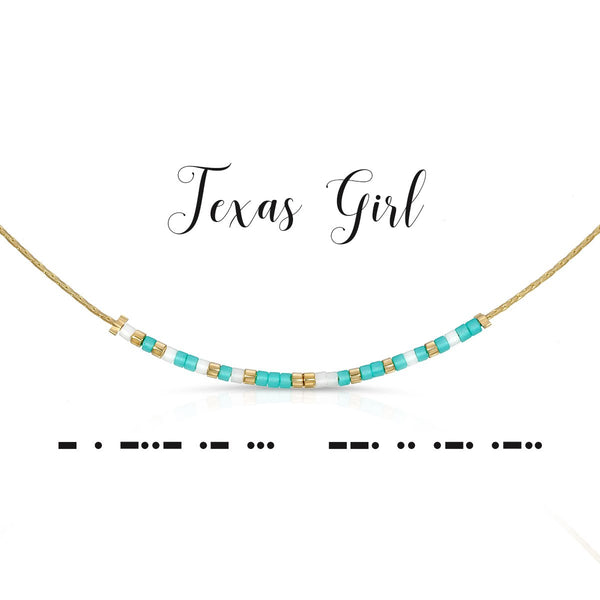 Texas Girl Morse Code Necklace