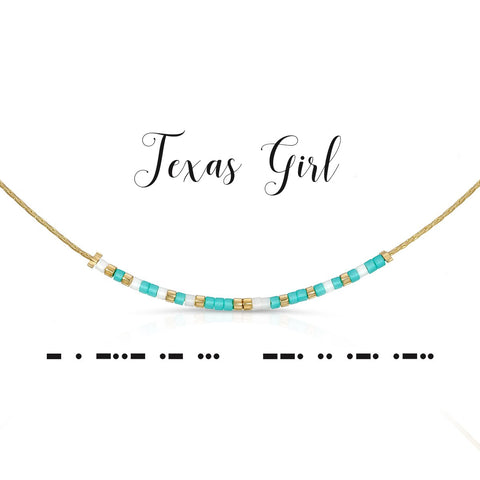 Texas Girl Morse Code Necklace