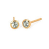 Bezel Set Birthstone Earrings |3.5mm, 10kt Gold