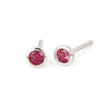 Bezel Set Birthstone Earrings |3.5mm, 10kt Gold