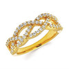 Yellow Gold and Diamond Woven Ring