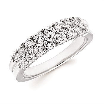 White gold and Diamond Double Band
