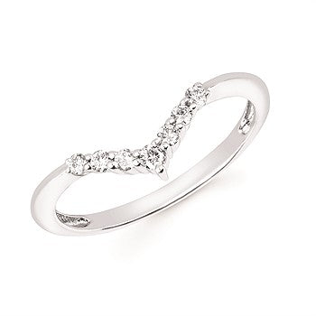 V Accent Band in White Sapphire