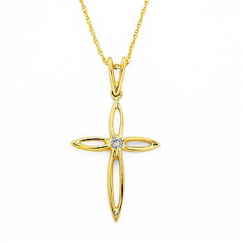 Diamond Cross Pendant Necklace