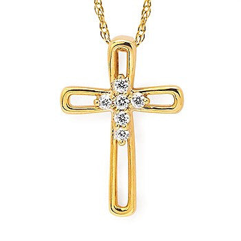 Gold Diamond Cross