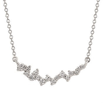 Irregular Diamond Bar Necklace