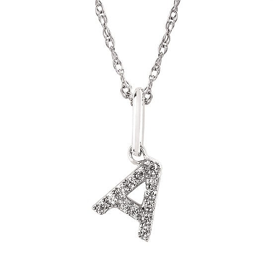Diamond Dangle Initial Pendant Necklace Michele Jewelry