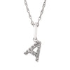 Diamond Dangle Initial Pendant Necklace