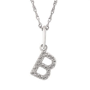 Diamond Dangle Initial Pendant Necklace