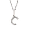 Diamond Dangle Initial Pendant Necklace