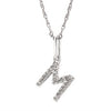 Diamond Dangle Initial Pendant Necklace