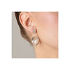 In Orbit Silver Pearl Drop Earrings
