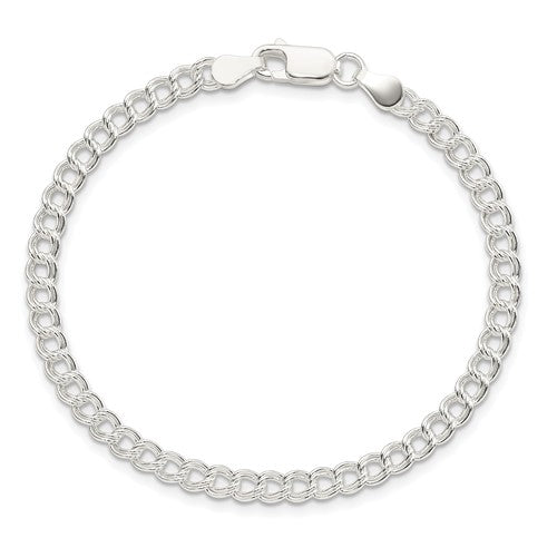 Double Link Charm Bracelet | Sterling Silver