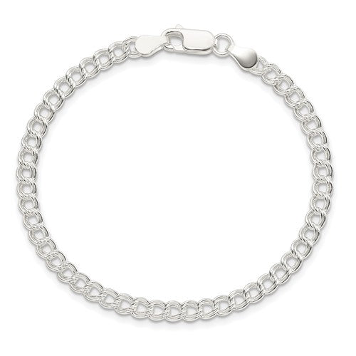 Double Link Charm Bracelet | Sterling Silver