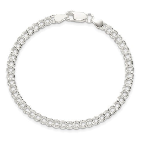 Double Link Charm Bracelet | Sterling Silver
