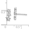 Mini Star CZ Ear Climber Earrings