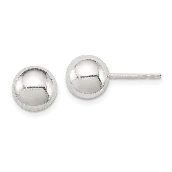 Sterling Silver Ball Stud Earrings