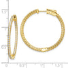 CZ In & Out Round Hoop Earrings