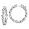 Medium Round CZ In & Out Hinged Hoop Earrings