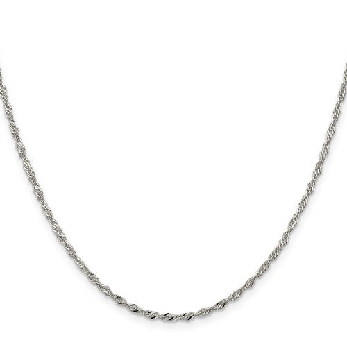 Sterling Silver Singapore Chain | 2mm