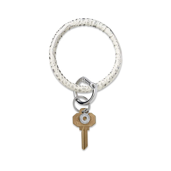 Metallic Leather Big O Keyring - FINAL SALE