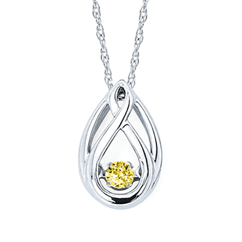 Shimmering Yellow Diamond Pendant