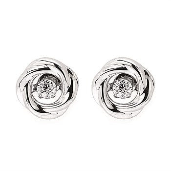 Sterling Diamond Earrings