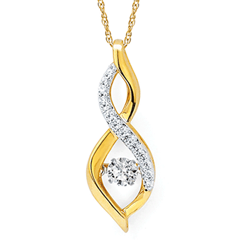 Shimmering Diamonds Twisted Necklace
