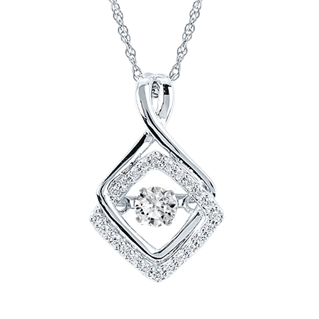 Shimmering Diamond Pendant
