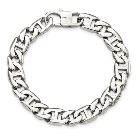 Stainless Steel Polished Link Bracelet | 8.25