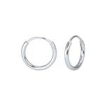 Sterling Silver Tiny Endless Hoop Earrings (10mm)