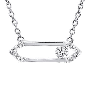 Sterling Silver Sliding Diamond Pendant