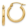 Gold Polished Hoop Earrings | 14kt | 2mm