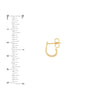 Gold Diamond J Huggie Earrings