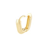 Oblong Polished Small Huggie Hoop Earrings