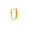 Oblong Polished Small Huggie Hoop Earrings