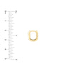 Oblong Polished Small Huggie Hoop Earrings