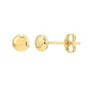 Flat Round Pebble Stud Earrings | 4.5mm