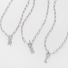 adored heart inital necklace