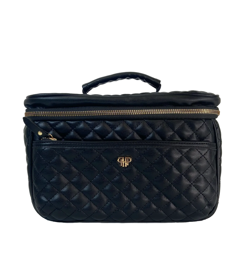 Getaway Classic Train Case in Black Quilted