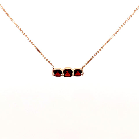 Garnet Trio Necklace