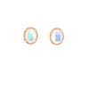 Opal Diamond Stud Earrings