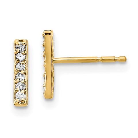 Tiny Diamond Bar Earrings