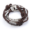 Zoey Wrap Bracelet in Natural Mocha