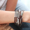 Zoey Wrap Bracelet in Natural Mocha