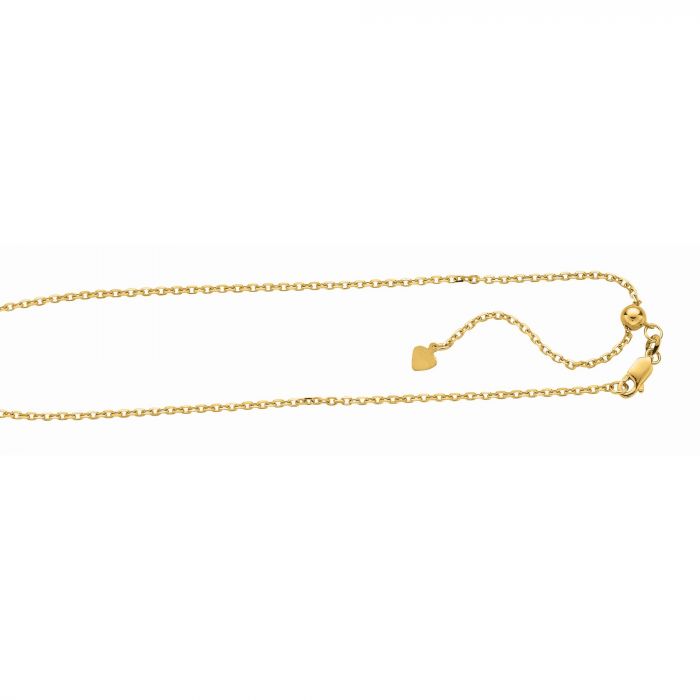 Sterling Silver 1.5mm Adjustable Cable Chain