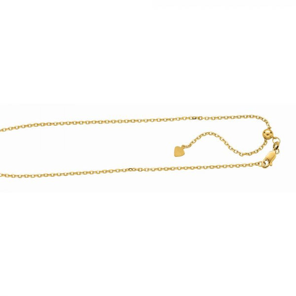 Sterling Silver 1.5mm Adjustable Cable Chain