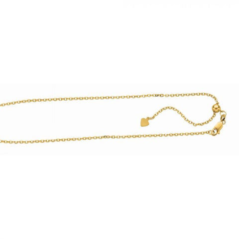 Sterling Silver 1.5mm Adjustable Cable Chain