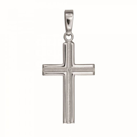 Medium Polished Sterling Silver Cross