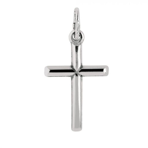 Sterling Silver Polished Tube Cross